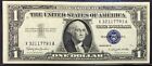1957-b One Dollar  1 Blue Seal Silver Certificate Crisp Unc  jb s Coins 