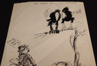 Wwi Pen Art Illustration Drawing  food Economy Two Birds 1 Stone  Peterson 1918