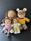 Vintage Lot Of 4 Arthur Marc Brown Plush Eden Llc 1996 Pbs