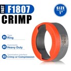 Efield 50 Pcs 1-inch Copper Pex Crimp Rings With End Stop  Pro Pack