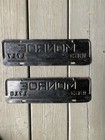 1963 Monroe Nc License Plate Topper City Town Lot Of 2 Metal Carolina 1717  1718
