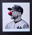 Aidan Flux   Hand Signed Authentic Print Framed New York Yankees Baseball    Coa