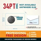 1000 Business Card 34pt Oval   2 Sided Mat   Full Color Printing    Free Design