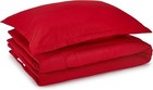 2 Piece Microfiber Kid s Comforter And Pillow Sham Set  Toddler  Red  Solid