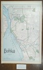 Vintage 1902 Buffalo New York Map 14 x22    Old Antique Original Erie County Ny
