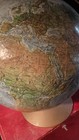 Vintage Replogle Land And Sea Globe 12    Inch --raised Surface Made In Usa