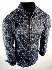 Mens Shirt Black Blue Red Italian Style Florals Limited Slim Fit Button Front