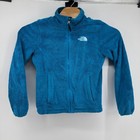 The North Face Osito Fleece Jacket Womens Small Blue Full Zip High Pile Soft