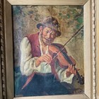 Antique Original Oil Painting In Ornate Gold Frame  Signed