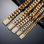 Big Heavy Solid Stainless Steel Miami Cuban Link Chain For Men 12 14 18 20 22mm