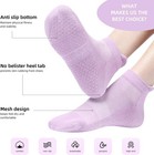 4 Pairs Non Slip Grip Socks For Women Pilates Yoga Barre Workout Anti Skid Cotto