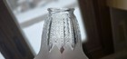 Vintage Frosted Clear Embossed Design Glass Lamp Light Shade  2 1 8  Fitter