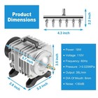 Aquarium Air Pump 18w 602 Gph 38l min 6 Outlets Commercial Air Pumps For Fish   