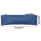 Genuine Leather Pencil Case - Zippered Pen Case Stationery Bag Zipper Pouch P   