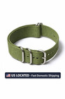 Nylon Nato Watch Strap Band - 16mm 18mm 20mm 22mm -black Green White Brown