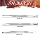 3 Pack Wax Carving Tool Kit Rainbow Stainless Steel Double-headed Dab Tools