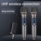 Wireless Handheld Mic Set Handheld Karaoke Microphone For Outdoor Party 2pk New