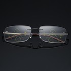 Rimless Progressive Multifocal Anit Blue Ray Reading Distance Glasses Unisex