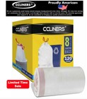 Ccliners 8 Gallon White Drawstring Trash Bags 0 8mil  120 Count