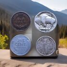 4 Us Collectable Coins Mercury 10c Buffalo 5c Steel 1c Indian Head 1c Free S h