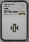 1969 Great Britain Maundy Set Ngc 1p Ms 64  2p  3p And 4p Ms 65 W Box Proof Like