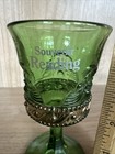 Antique Reading Pennsylvania Pa Souvenir Emerald Green Glass Goblet Nice