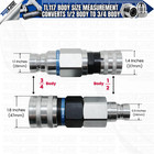 Adapter Set Flat Face Coupler 1 2 - 3 4 Body  tl117 