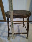 Antique Large  Metal Industrial Stool