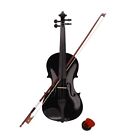 New 4 4 Full Size Acoustic Violin W  Case Bow Rosin Black Basswood Gift