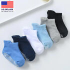 6pairs Toddlers Non-slip Pure Cotton Ankle Socks Set Kids Baby Boys Grip Socks