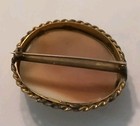 Antique Gold Filled Carved Shell Scenic Cameo Pin Brooch