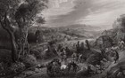 Incredible 1800s Rubens Engraving  landscape With Figures  Signed Framed Coa