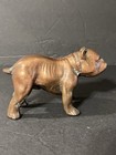 Vintage Bronze Patina Cast Metal English Bulldog Figurine  4 1 2    L  Dog Figure