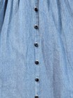 Vintage 90s Whimsigoth Denim Maxi Dress Crushed Velvet Trim Small Zanoni Jalate
