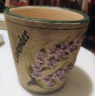 Vintage Ftd Phillipines Ceramic High-relief Purple Lavender Flower Pot