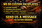 Cobra 29 Ltd Classic Faceplate Decal Southern Red White Blue Distressed Custom