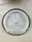 Vtg Leonard Silverplate Rim Crystal Relish Dish In Box No  8129