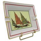 Hermes Ashtray Ship Yacht Accessory Plate Interior Ceramic Multicolor Collection