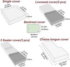 Chaise Lounge Sectional Sofa Slipcover Cover Striped Suede Stretch Waterproof