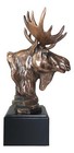 Ebros Rustic Western Bull Moose Bust Statue In Bronze Electroplated Resin Finish
