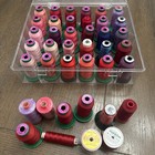 Lot Of  40  Isacord Machine Embroidery Thread 40wt Polyester Red Shades W  Case