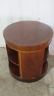 Baker Furniture Drum  Bookcase Side End Table Mahogany Banded