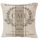 Vintage French Cafe Cushion Pillow Case Cover 18  X 18  Double Sided  Beige