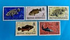 British Honduras Fish Stamps Vintage  Grouper Bonefish Jew Fish Crana 5 Unused