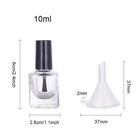 12pcs 10ml Empty Nail Polish Bottles Transparent Glass Nail Varnish Bottles W   