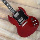 Sg Electric Guitar - Red Solid Body - Rosewood Fretboard - Free Shipping To Us