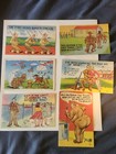Vintage Wwii Postcard Lot Of 6 World War Two Us Army Comics Cartoons Series