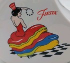 Fiestaware Large Disk Pitcher 7  White Fiesta Dancing Lady Excellent Condition 