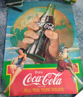 Rare Enjoy Coca Cola All The Year Around Poster 24 X 33
