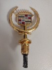 Vtg 1980-93 Cadillac Brougham Deville Fleetwood Gold Wreath Crest Hood Ornament